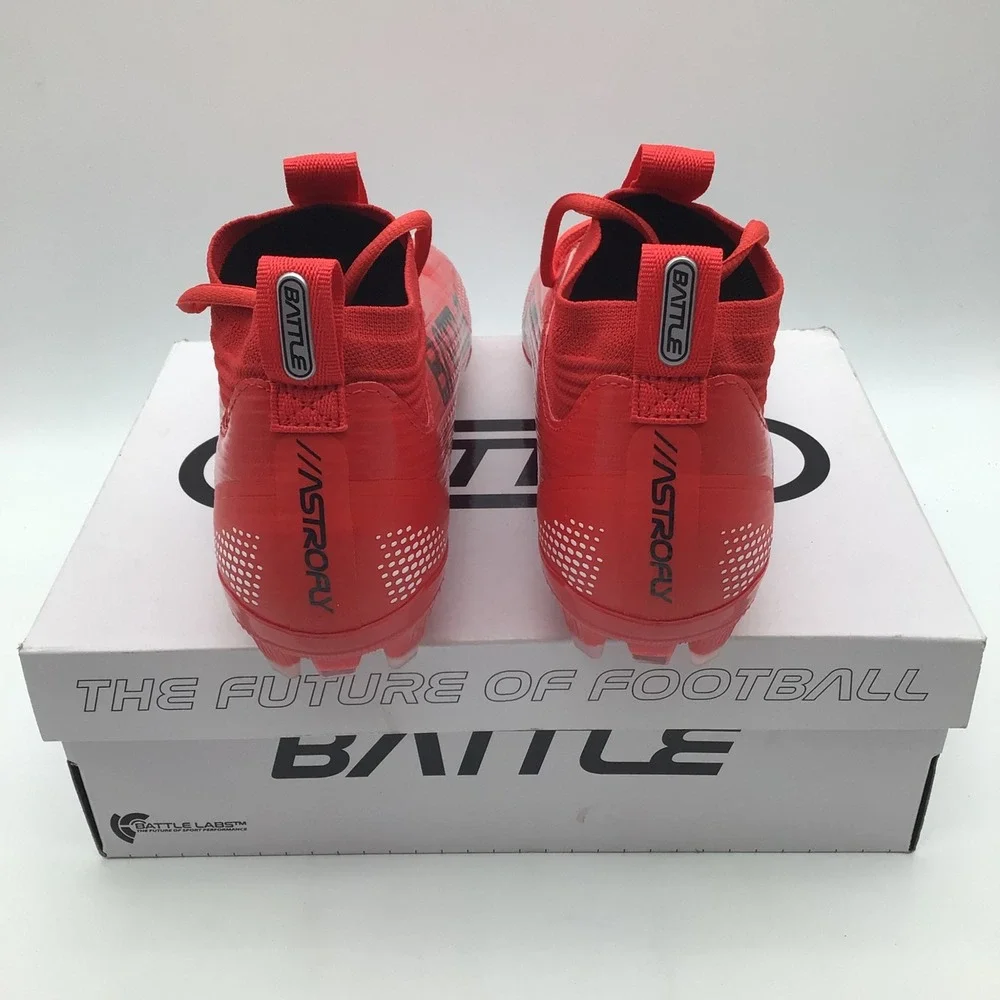 Battle Astrofly Football Cleats Mens Size 10.5 Red White Speedskin 3FT000002 NEW